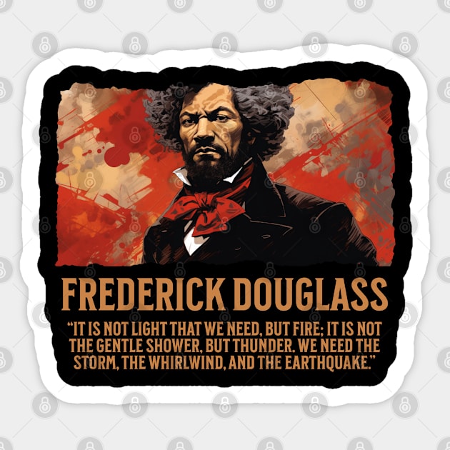 Frederick Douglass, Black history, Comic Style Sticker by UrbanLifeApparel